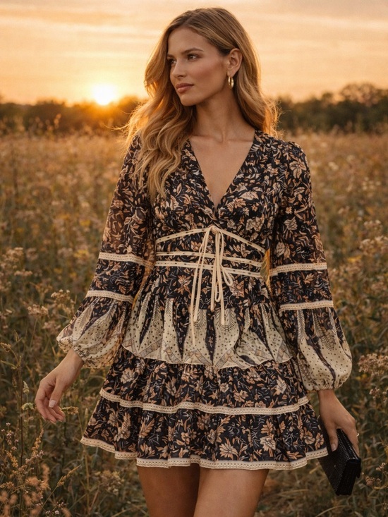 Ulla Johnson Dresses & Skirts - Ulla Johnson Nina Boho Floral Long Sleeve Dress ~ Sz 0